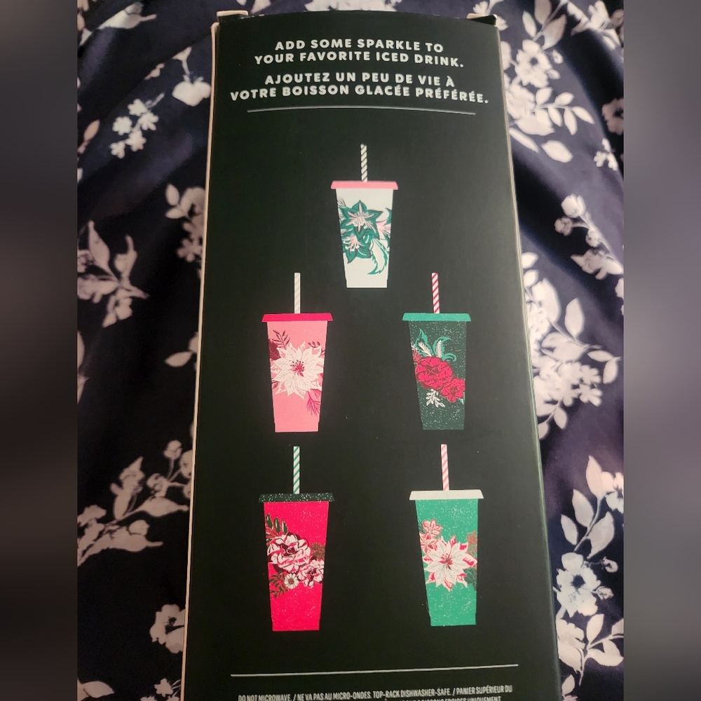 Starbucks Red and Green Reusable Cold Cup Set with Straws - Picture 3 of 3
